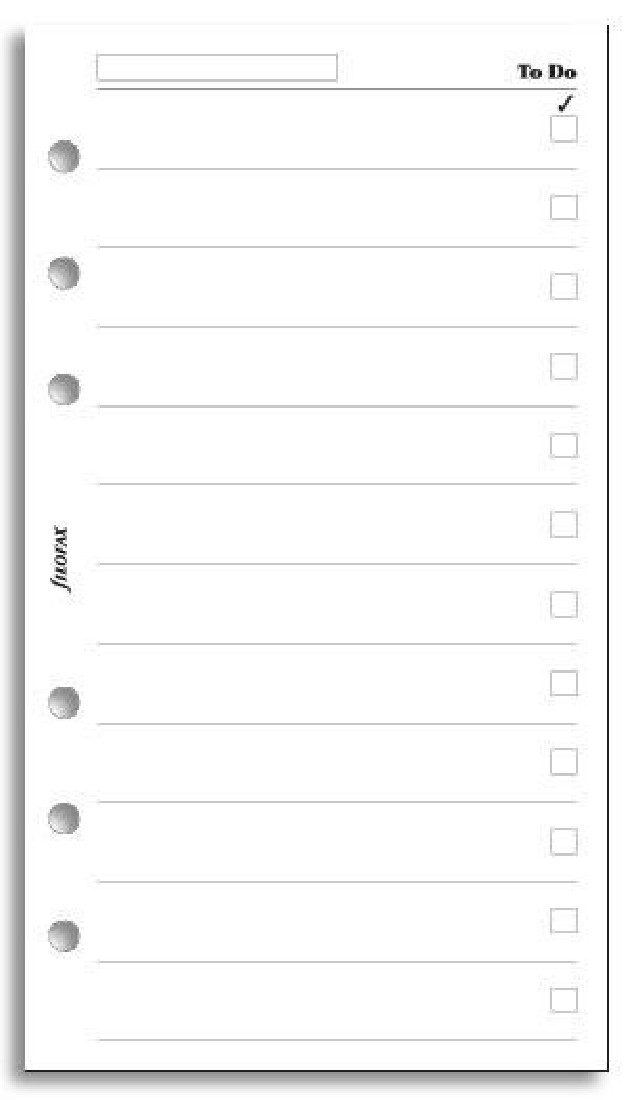 Refill Personal To Do 132204, Filofax
