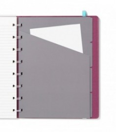 Filofax Notebook Refillable Ruled A5 Neutrals Plum, 179524