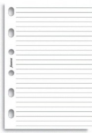 Filofax refill pocket white ruled notepaper value pack 213047
