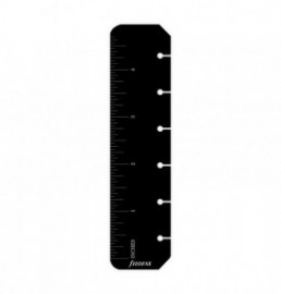 Filofax refill pocket ruler page marker black 213609
