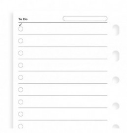 Filofax Refill To Do Pocket 212204 Filofax