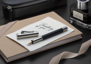 Graf Von Faber Castell Classic Platinum Ebony  Fountain Pen 145551