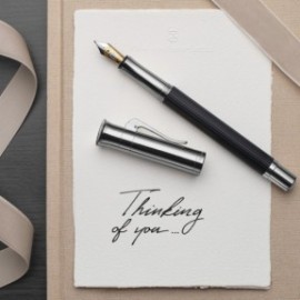 Graf Von Faber Castell Classic Platinum Ebony  Fountain Pen 145551