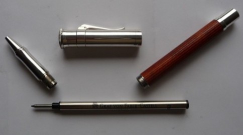 Graf Von Faber Castell Pernambuco Platinum Rollerball Pen, 145510