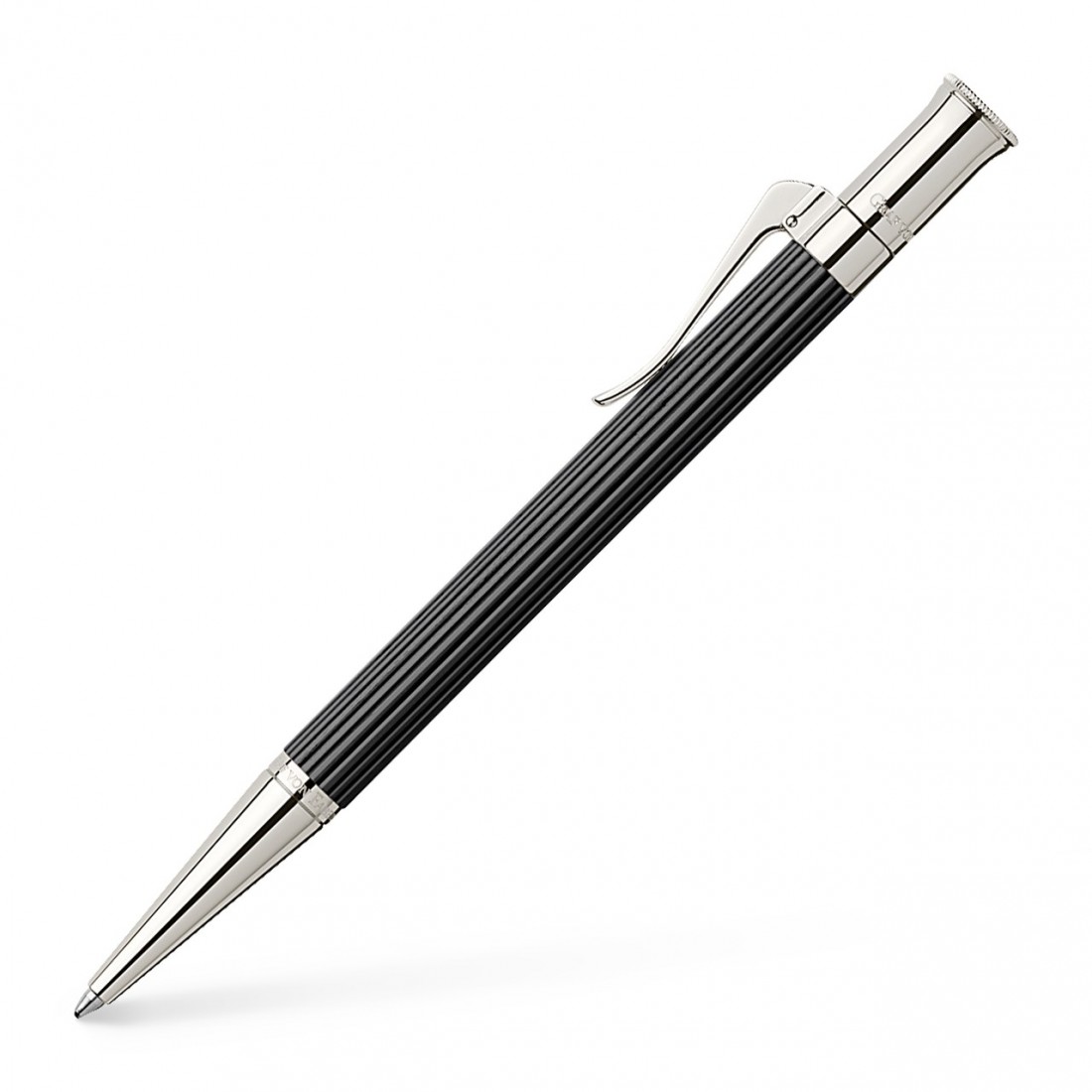 Graf Von Faber Castell Ebony Wood Platinum ballpoint 145531