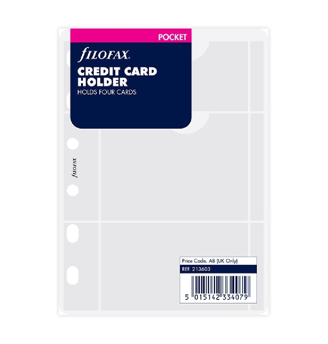 Filofax refill pocket credit card holder 213603