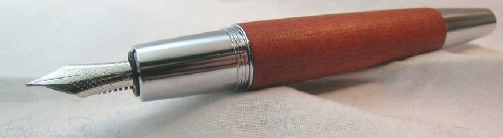 Faber Castell E-Motion Pearwood Brown Chrome  Fountain Pen 148200