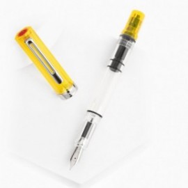 TWSBI ECO TRANSPARENT YELLOW PISTON FILLING FOUNTAIN PEN