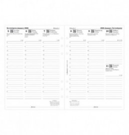 Refill A5 2026 Greek Week on two pages - Ελληνικό 26-68567 Filofax