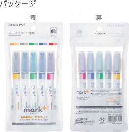 Kokuyo set 5pcs 2way  highlighters PM-MT100-5S2