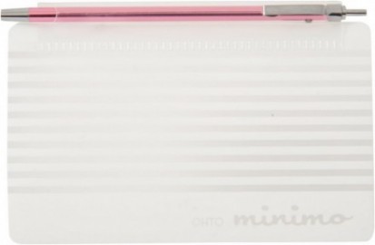 Ohto Minimo Ball Point Pen In Card Case - pink