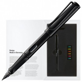 Lamy Safari All Black Multirings 0B2 Limited Edition Fountain Pen Set