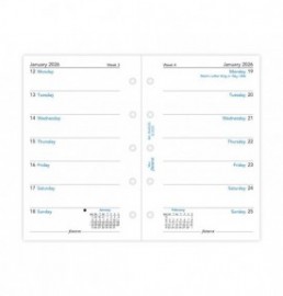 Refill 2026 Mini Week On One Page 26-68126 Filofax