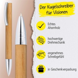 Online Vision Natural Maple twist ballpoint pen 36122