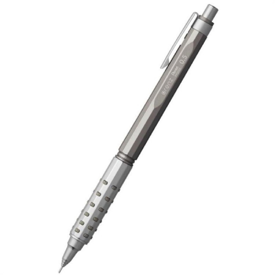 Pentel Orenz AT Dual Grip Mechanical Pencil, 0.5mm Lead Diameter, Built in Lead B, Celeste Blue, XPP2005-LM silver  limited edition