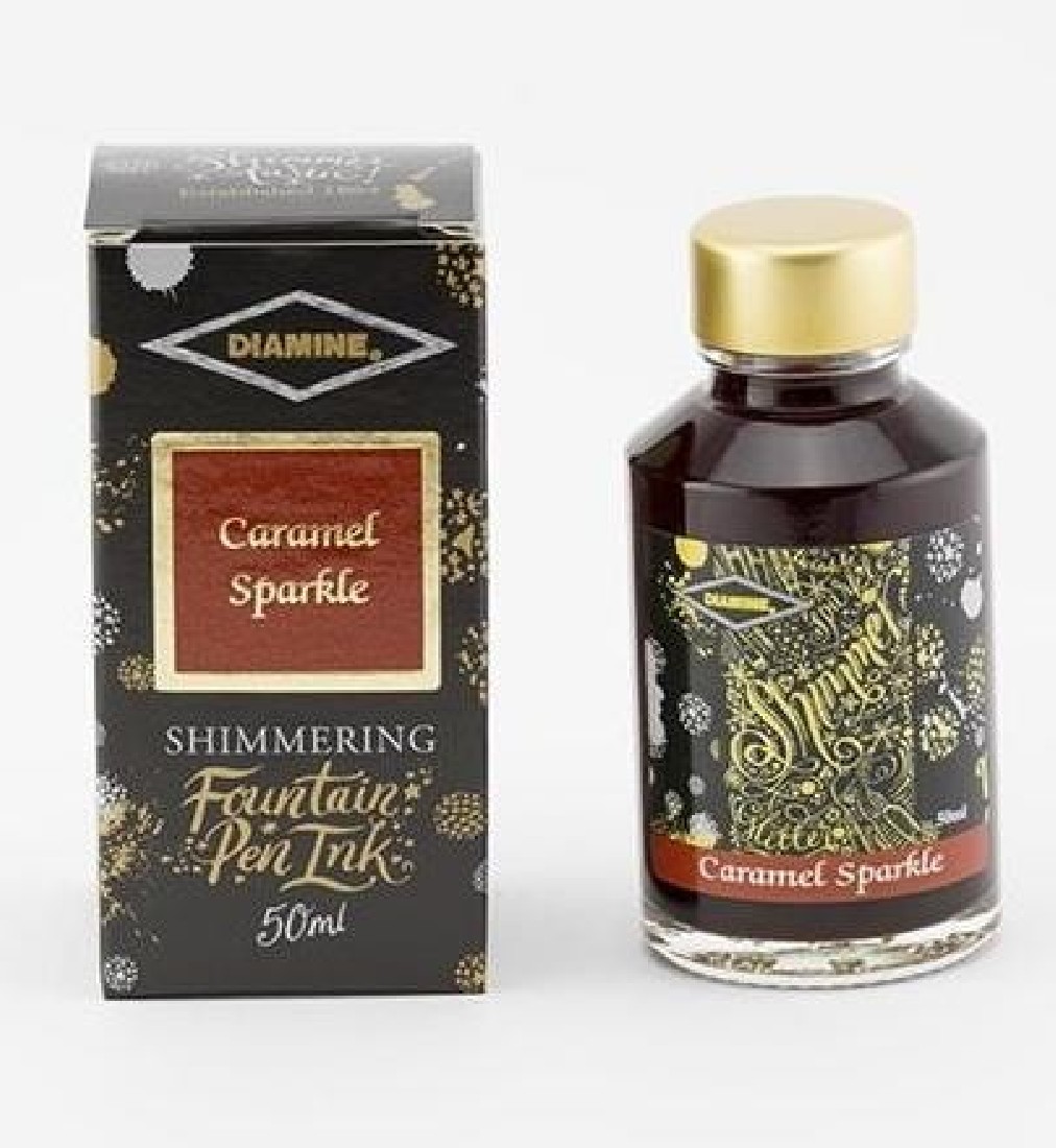 Diamine 50ml Caramel Sparkle Fountain pen shimmer ink bottle