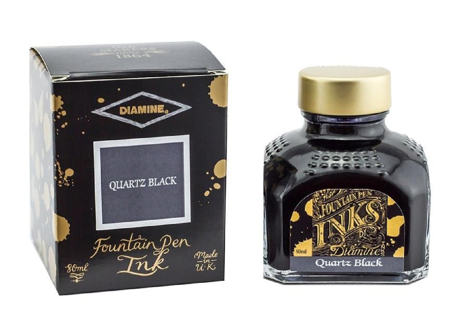 Diamine 80ml Quartz Black 044 Fountain pen ink bottle