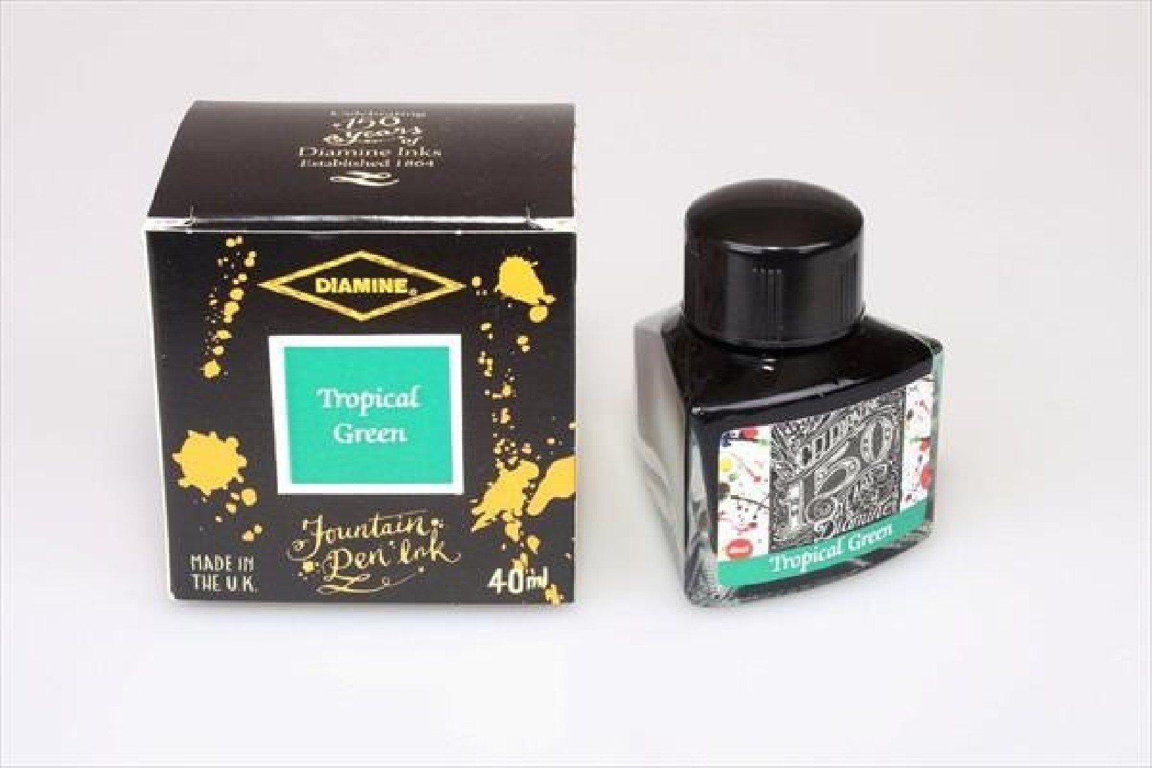 Diamine 40ml Tropical Green 1103 150 years anniversary Fountain pen ink bottle
