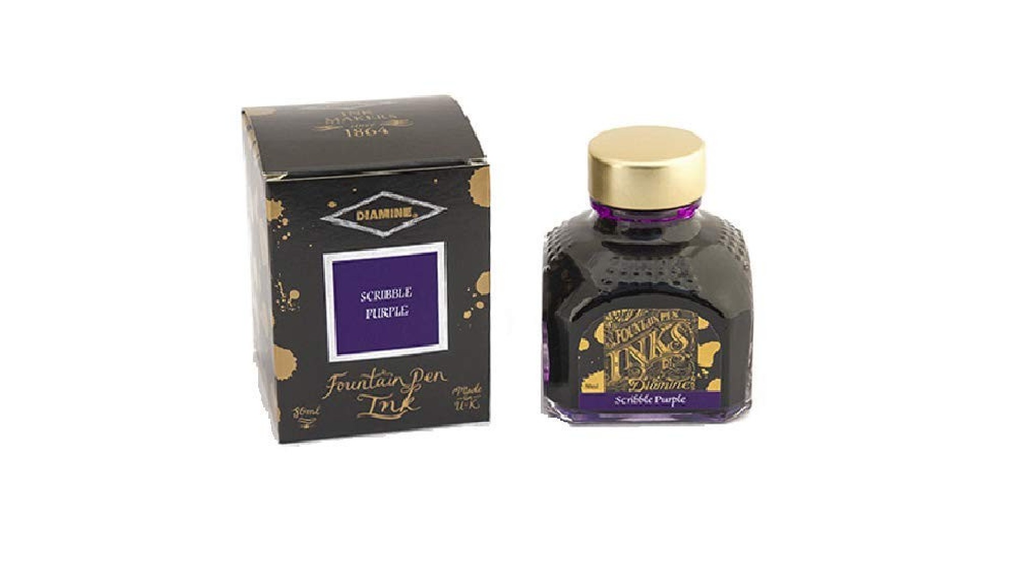 Diamine 80ml Scribble Purple Fountain pen ink bottle
