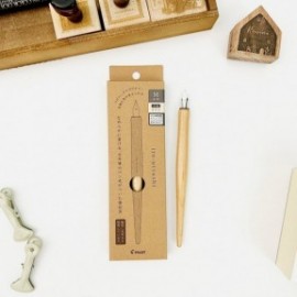 Pilot Iro-utsushi Dip Pen, Wooden Barrel Natural FIR-180K-M
