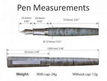 Wancher Olympus Titan - Nocturne Gray Fountain Pen