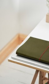 Paper Republic grand voyageur A4  olive green leather journal
