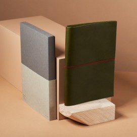 Paper Republic grand voyageur A4  olive green leather journal