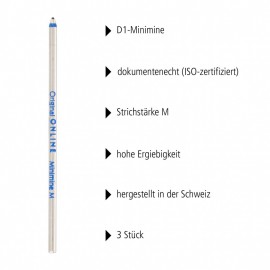 D1 Refill 3pcs medium  blue 40011/3 ONLINE