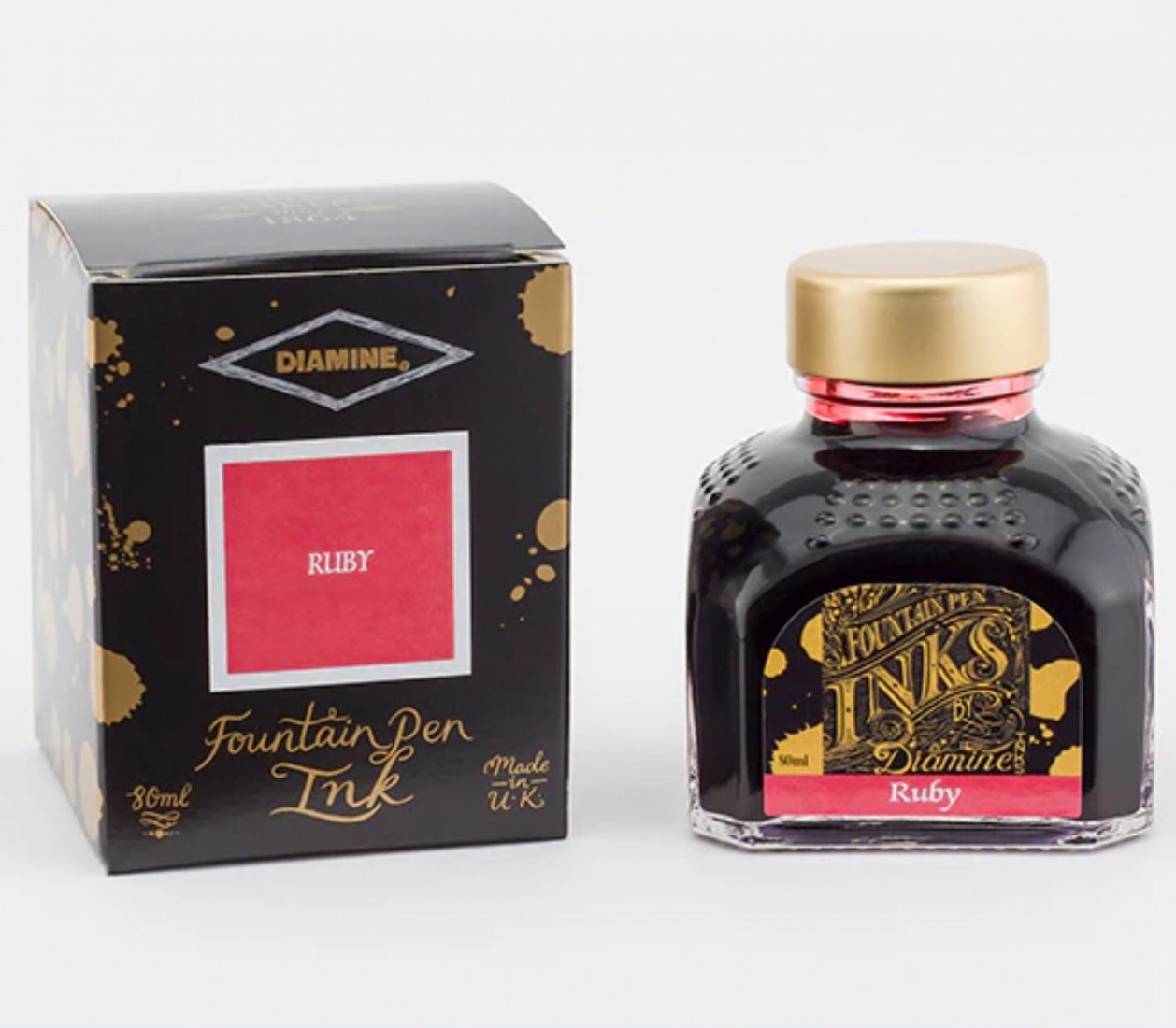 Diamine 80ml Ruby Fountain pen ink botle