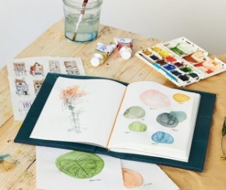 Paper Republic A5 Leather Le Portfolio Petrol Blue