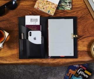 Paper Republic A5 Leather Le Portfolio Black.