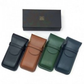 Pilot and Somes leather case for 3 pens, green SLS3-11-GN