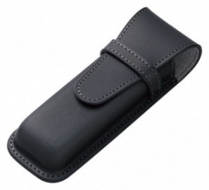 Pilot and Somes pen black leather case for 2 pens, SLS2-11-b