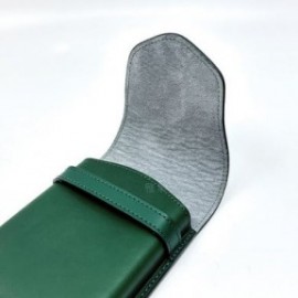 Pilot and Somes Green leather case for 5 instruments, SLS5-11-G
