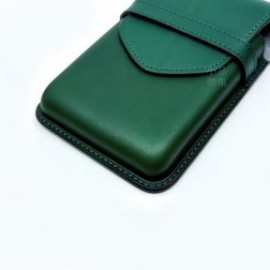 Pilot and Somes Green leather case for 5 instruments, SLS5-11-G