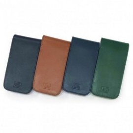 Pilot and Somes leather case for 3 pens, navy SLS3-11-NV