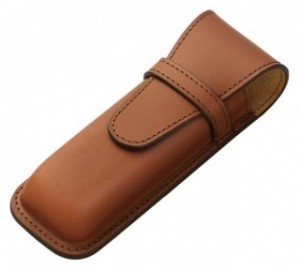 Pilot and Somes pen brown  leather case for 2 pens, SLS2-11-BN