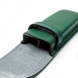 Pilot and Somes pen green leather case for 2 pens, SLS2-11-G