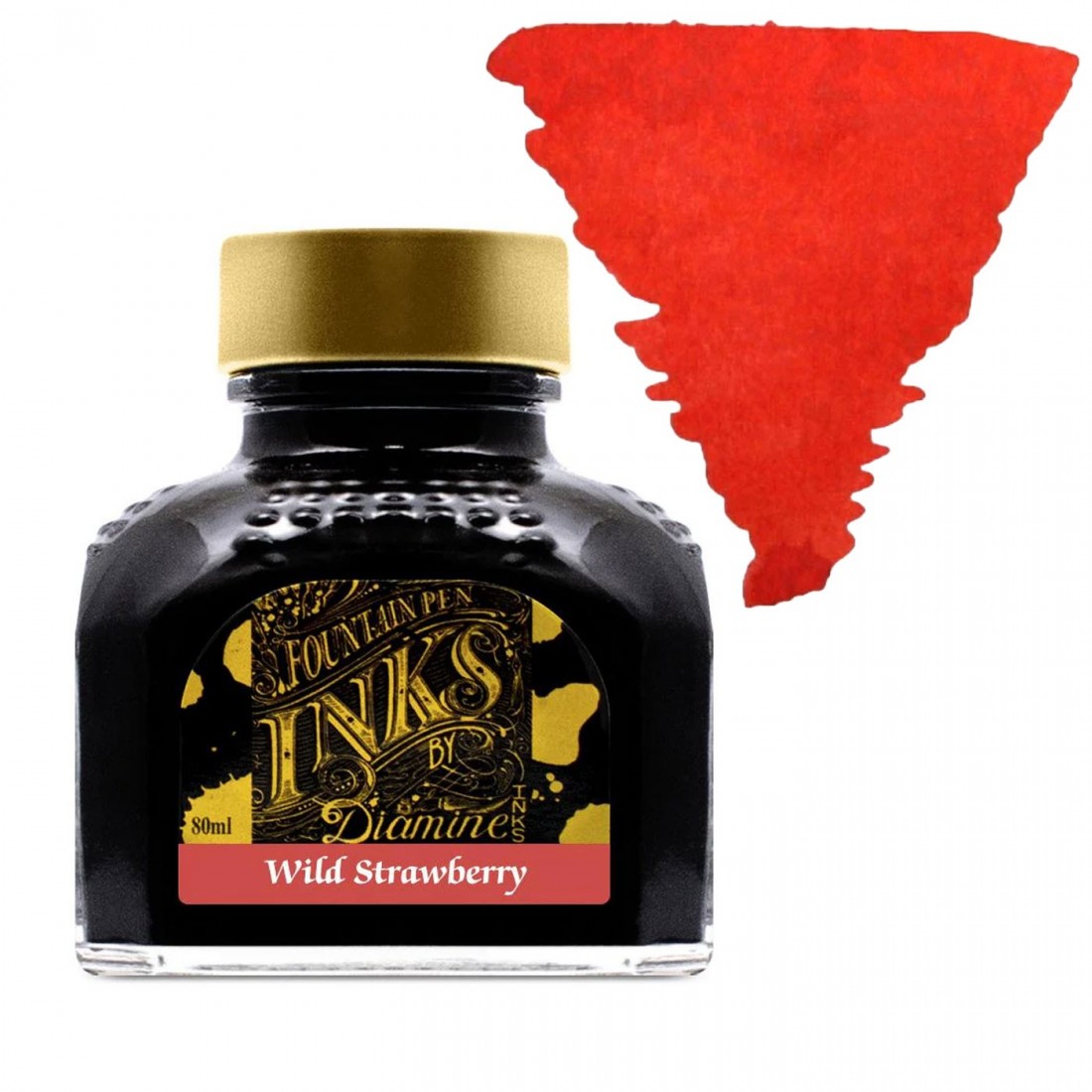 Diamine 80ml Wild Strawberry Fountain pen ink bottle