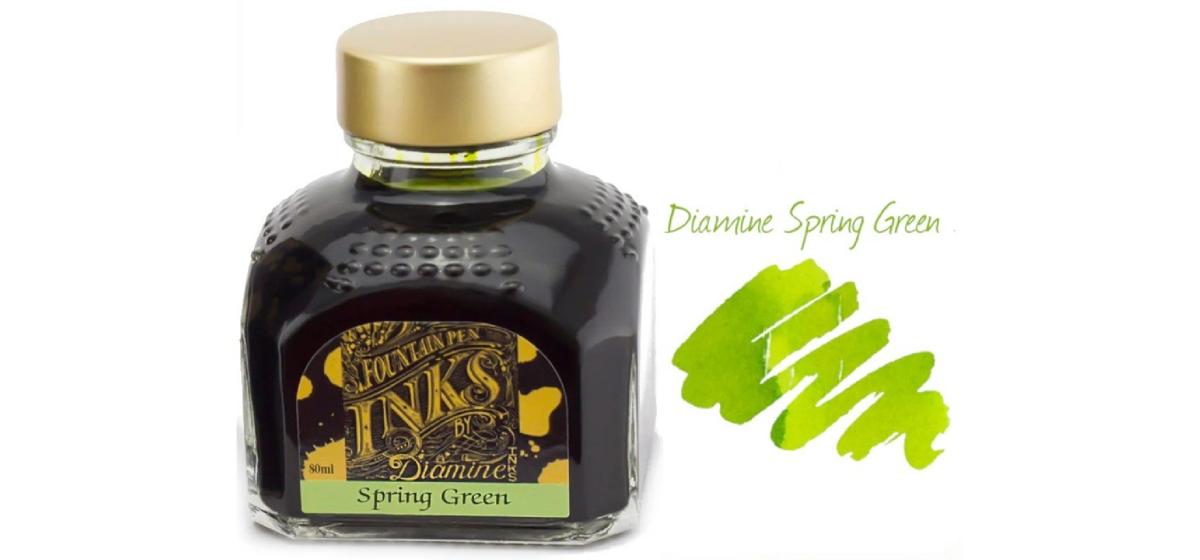 Diamine 80ml Spring Green Fountain pen ink botlle