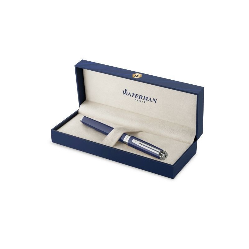 WATERMAN EXCEPTION SLIM BLUE ST FOUNTAIN PEN S0637100