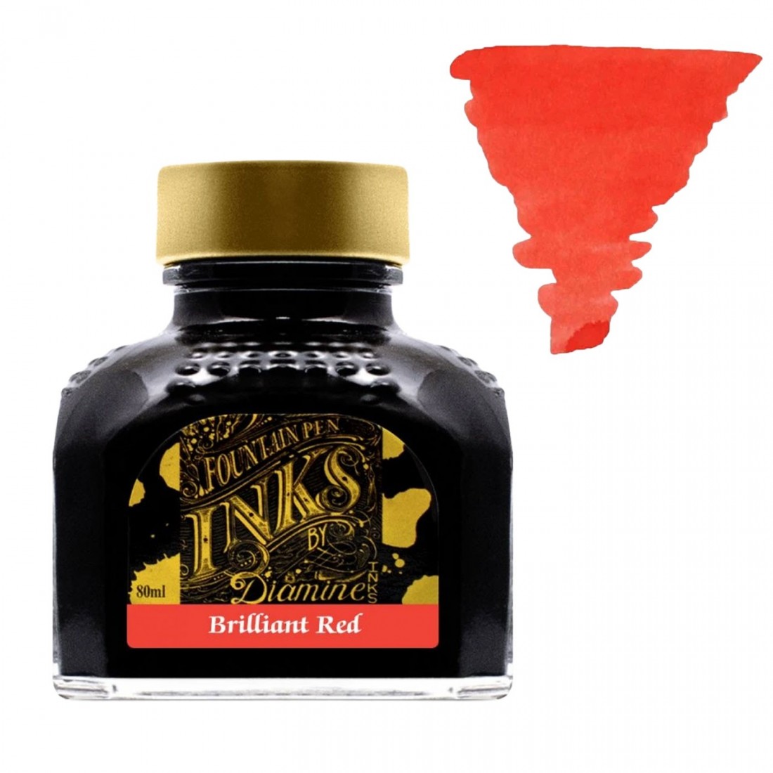 Diamine 80ml Brilliant Red Ink Bottle