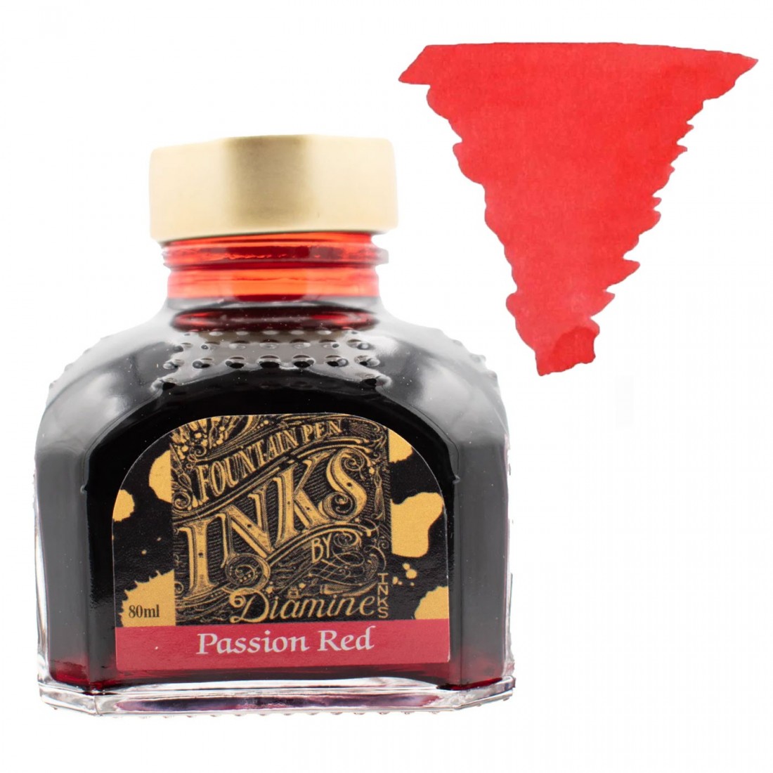 Diamine 80ml Passion Red Ink Bottle