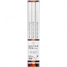 Teranishi Marker/Highlighter Water-based Sign Pen 3-color brown  set  GRPT-3BR