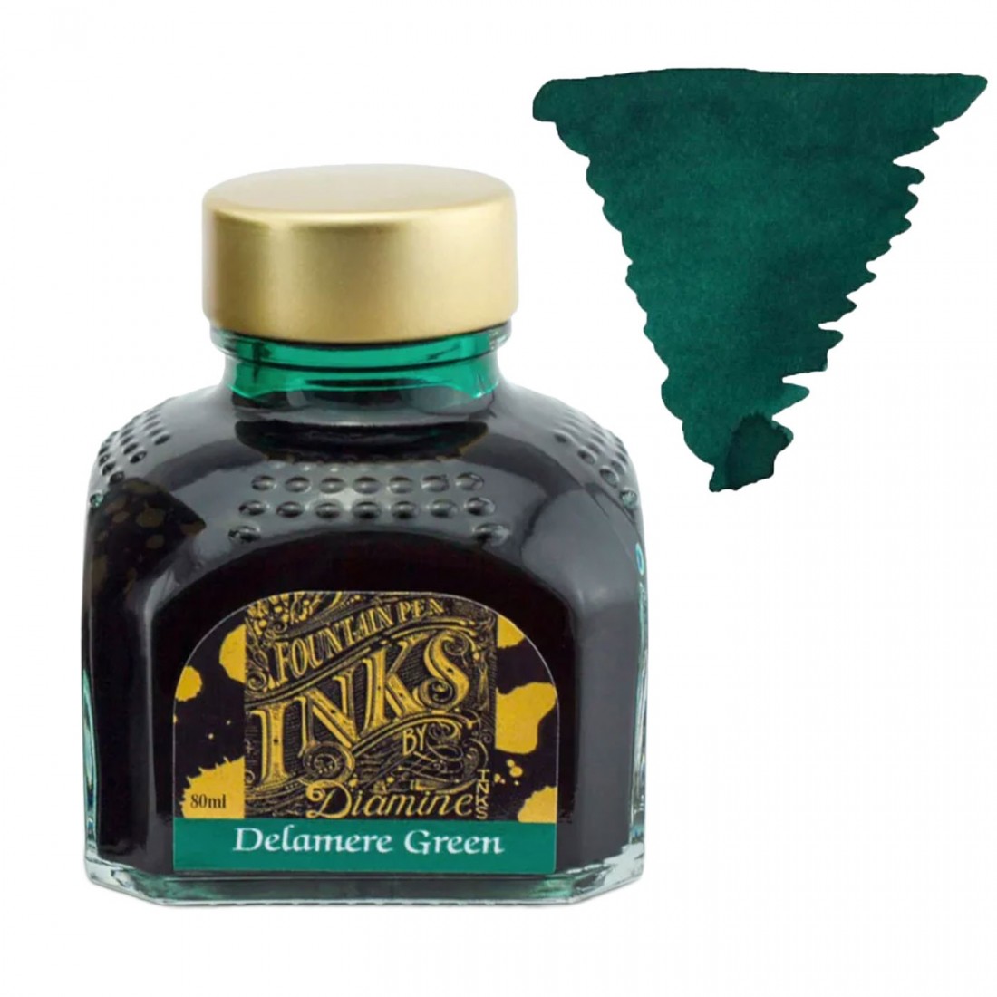 Diamine 80ml Delamere Green Ink Bottle