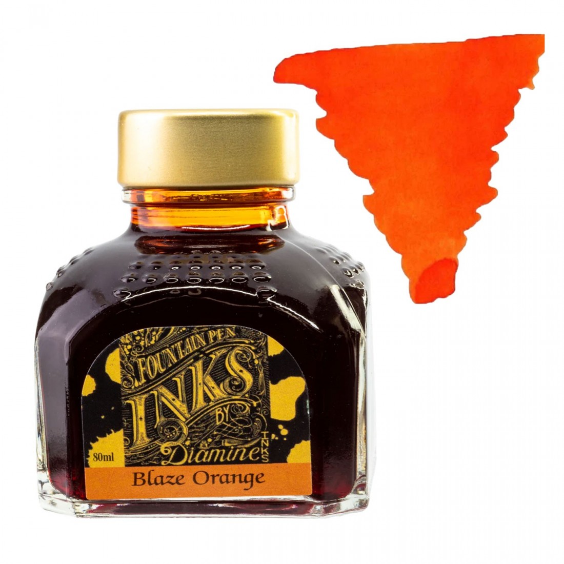Diamine 80ml Blaze Orange Ink Bottle