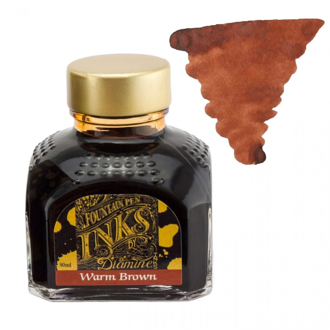Diamine 80ml Warm Brown Ink Bottle