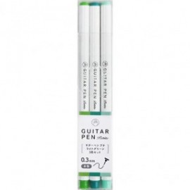 Teranishi Marker/Highlighter Water-based Sign Pen 3-color green  set  GRPT-3LG