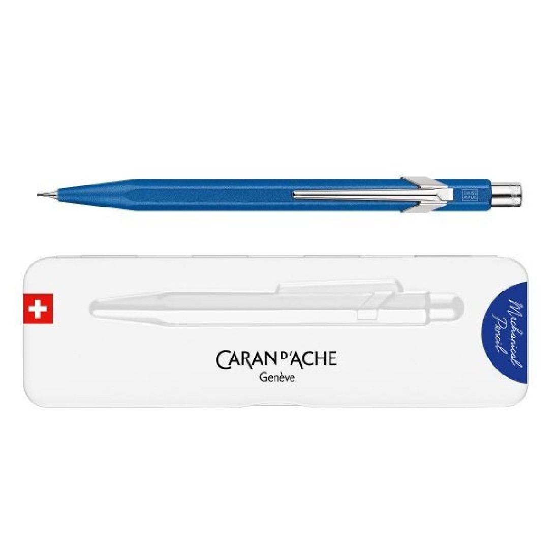 Caran DAche 849 Colormat-X Mettalic Blue Mechanical Pencil 0844.635