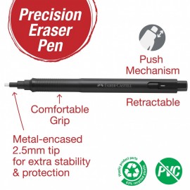 Faber Castell Precision Eraser Pen & Refills, 185610